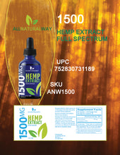 Load image into Gallery viewer, Aall Natural Way CBD oil1500 mg